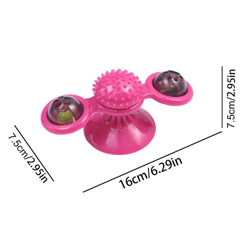 Kitten Toys For Indoor Cats Spinning Massage Toys For Kitten Wall Mount Cats Spinner Exercise Toy For Small Medium Large Cats