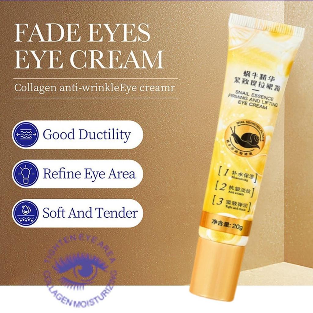 Eye Cream Collagen Anti Wrinkle Moisturizing Remove Bags Puffy Eyes Dark Circles Eye Massage Essence Cream