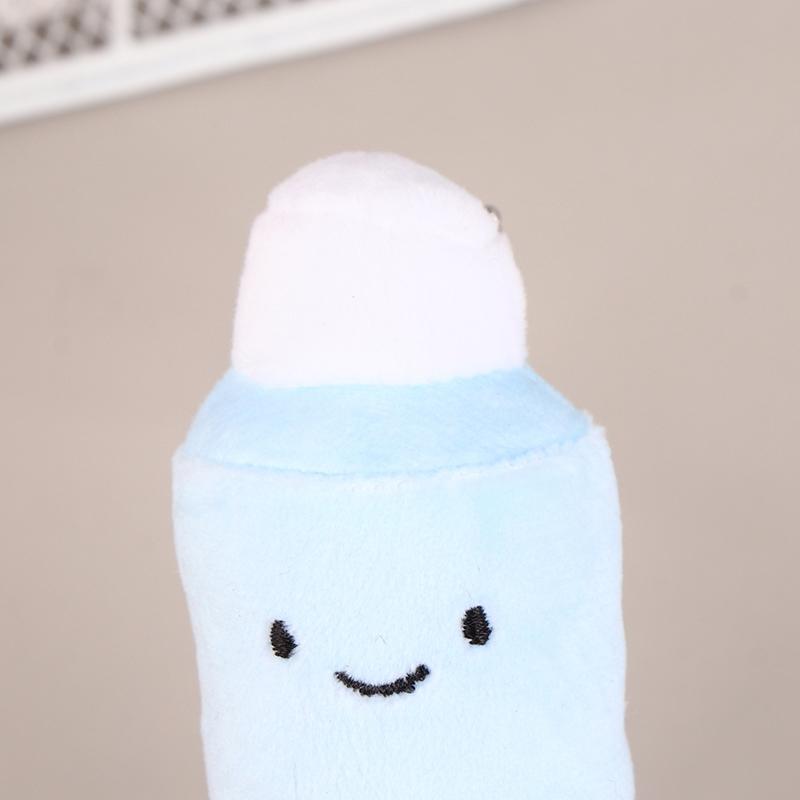 Cute Fun Plush Doll Toy Cartoon Stuffed Tooth Toothpaste Toothbrush Dolls Keychain Bag Pendant For Kids Gifts