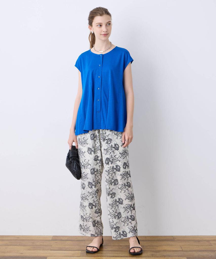 Le Souk Holiday Flared Blue Women's Blouse, 291173,