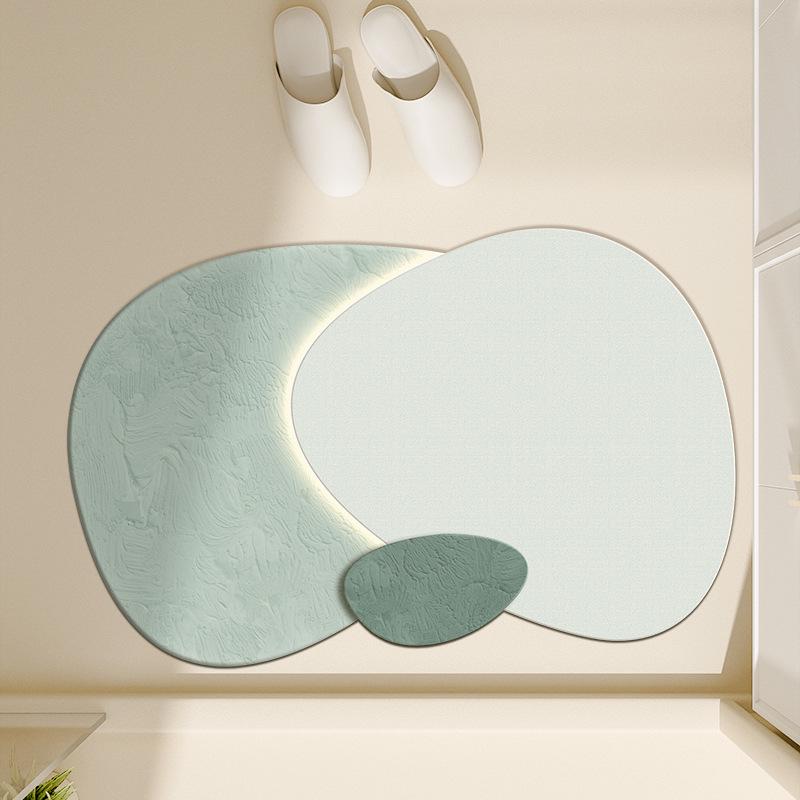 Quick-Dry Diatomaceous Earth Bathroom Mat - Water-Absorbing, Easy-Clean Foot Mat for Toilets