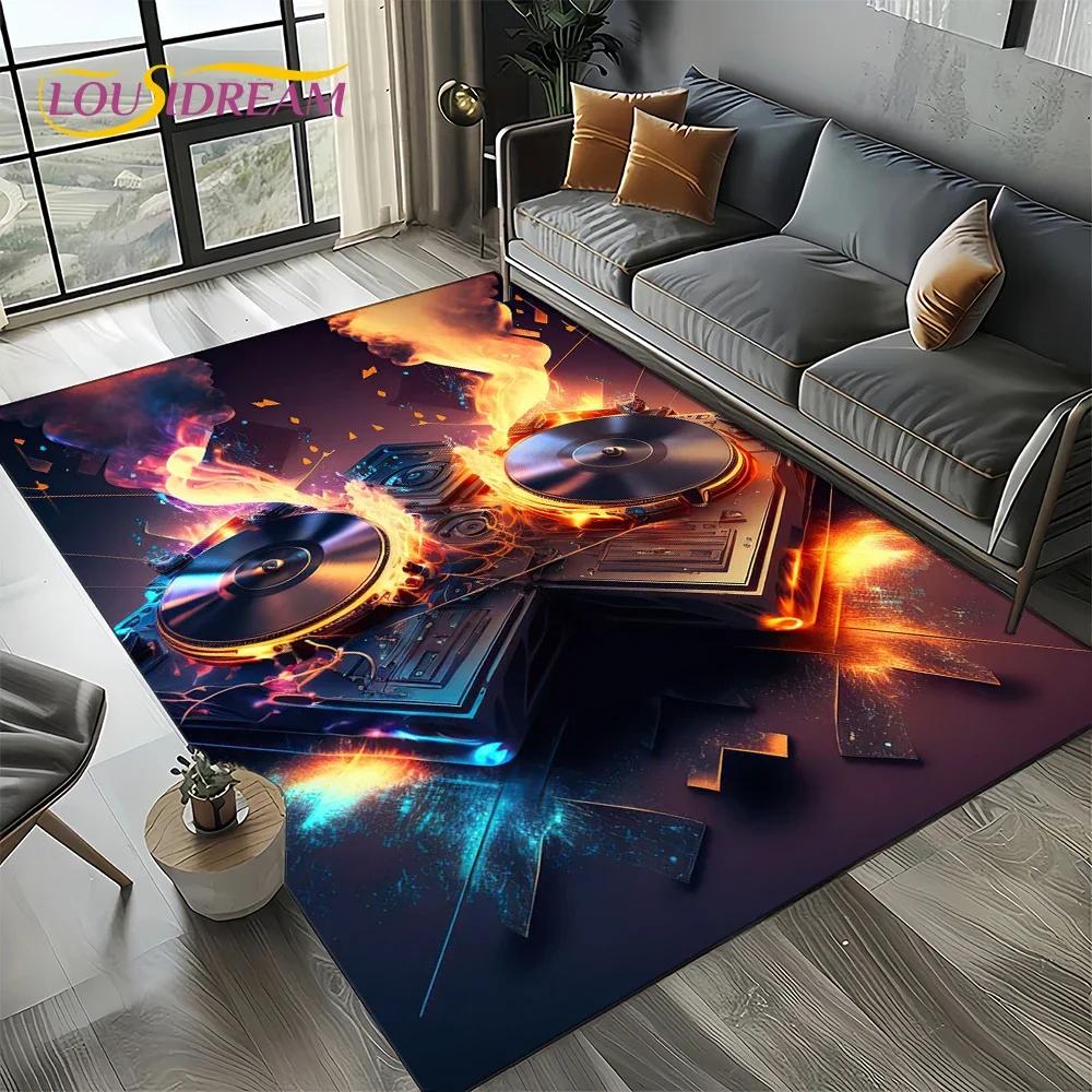 Dream Note Music Colorful Musical Score Cartoon Carpet Rug for Living Room Bedroom Home Sofa Decoration,Kid Non-slip Floor Mat