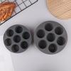Seven-Hole Air Fryer Silicone Pad Griddle Plate Baking Tray Holder Tray Pan Accessories Silicone Cake Mold Kitchen Supplies Tool