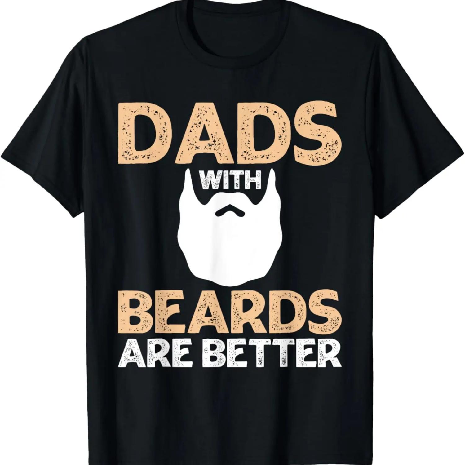 

Dads with Beards are Better Distressed Funny Father s Day T-Shirt XXXXXL чёрный