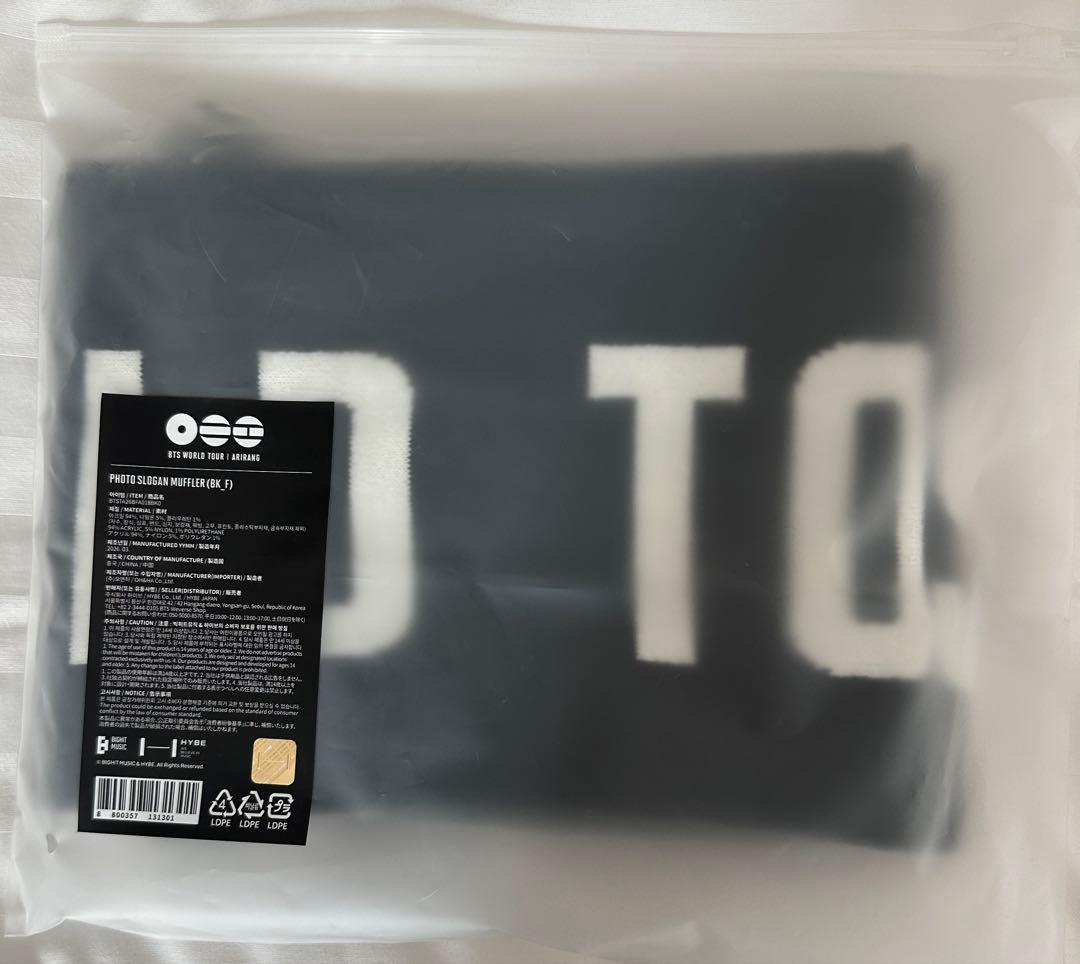 [USED] BTS ARIRANG Photo Slogan Scarf - Korea Limited Edition - Official