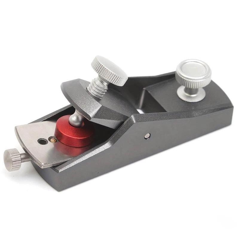 Adjustable Aluminum Alloy Hand Plane With Precision Knobs Sharp Steel Blade For Woodworking Diy Furniture Projects