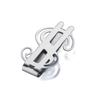 1Pc Stainless Steel Metal Money Clip Dollar Design Fashion Simple Silver Dollar Cash Clamp Holder Wallet For Men Women