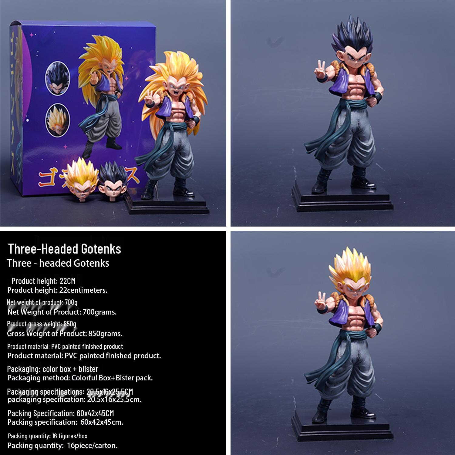 Three-Headed Gotenks Dragon Ball Saiyan Anime Figure Ornament