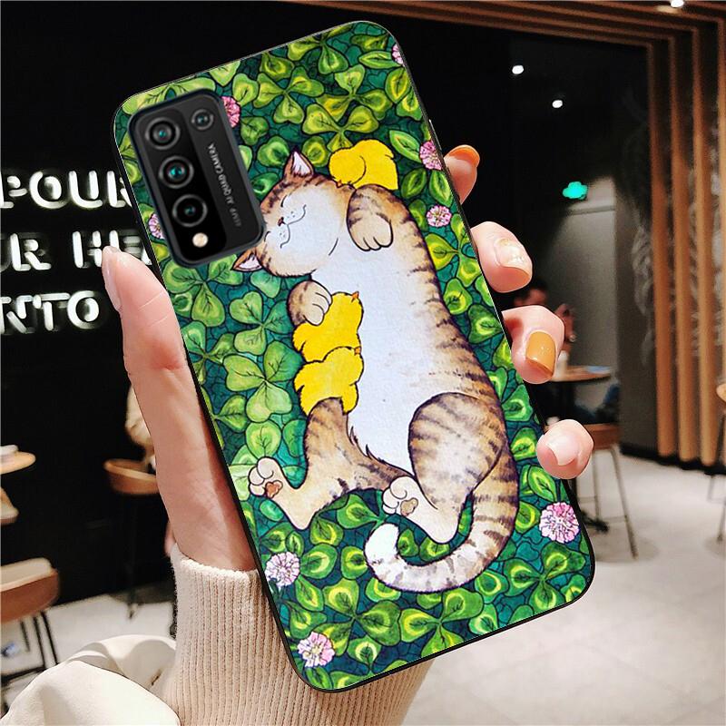 Cartoon Katzen Katze Handyhülle für Huawei Honor 50 10X Lite 20 7A 7C 8X 9X Pro 9A 8A 8S 9S 10i 20S 20lite 7X 10 lite