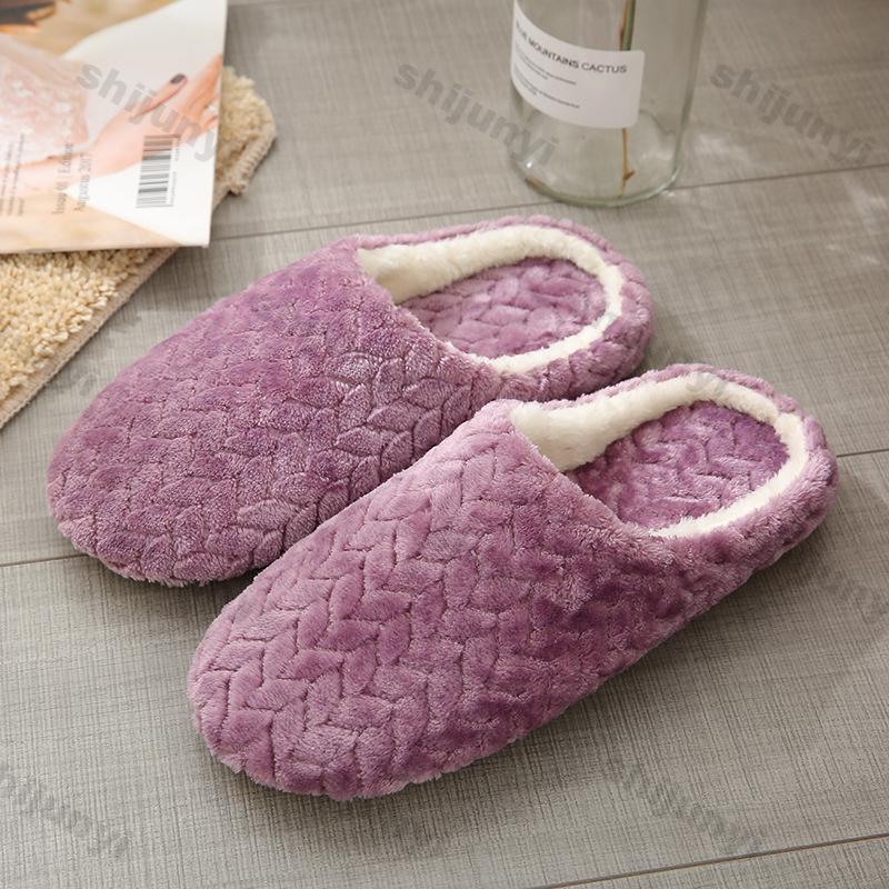 Fashion Women Winter Home Fur Slippers Cartoon Cat Non-Slip Soft Warm House Indoor Bedroom Men Couples Boys Girl Memory Foam Floor Shoes