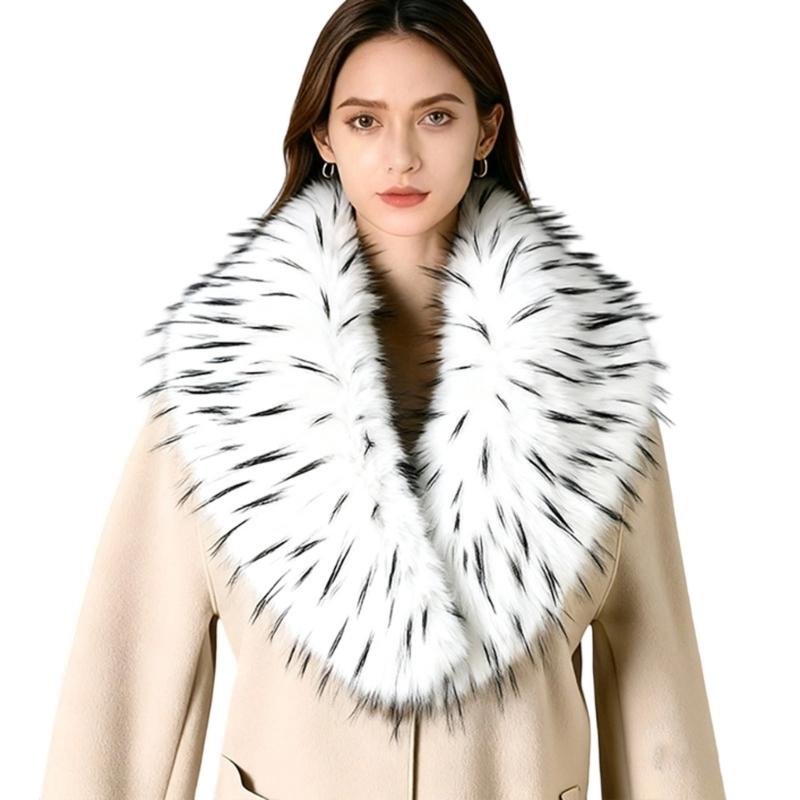 Soft Collar Winter Scarf Warm Plush Shawl For Women Men Lightweight Polyester Cold Weather Accessory