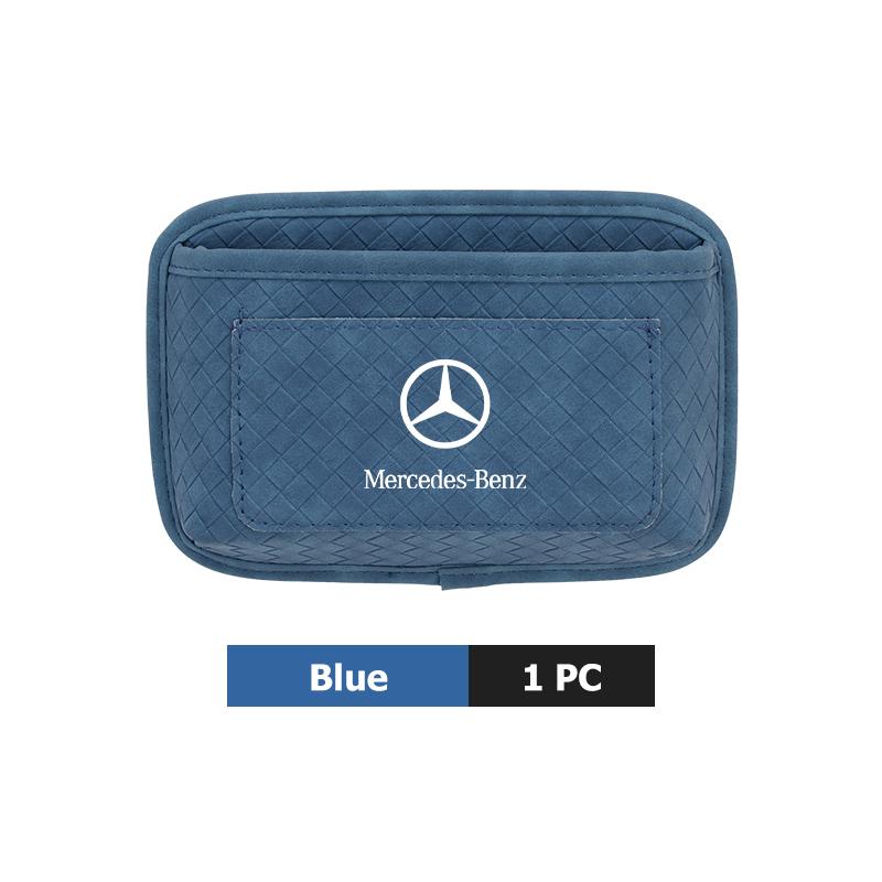 Car Sticker Car Door Sticky Storage Pocket Seat Back Organizer Bag For Mercedes Benz AMG A C E S G Class W201 W210 W108 W204 W20