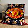A Manchester United Logo Surrounded by Gold Stars On a Red-black Pattern. for All Seasons Blanket Lunch Break Throw Gift