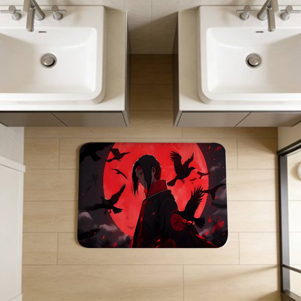 N-Naruto Cartoon Anime I-Itachi Floor Mat Cheaper Anti-slip Modern Living Room Balcony Printed Bedside Mats