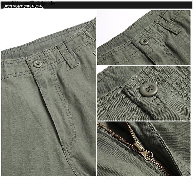 Men's Multi-Pocket Workwear Loose Fit Plus Size Straight-Leg Pants