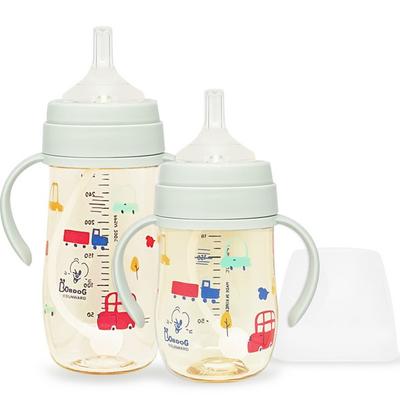 Little Bobdog Infant PPSU Ttttttttppbbang Straw Cup Twin Pack 180ml + 270ml Set, Mint, 1 Set