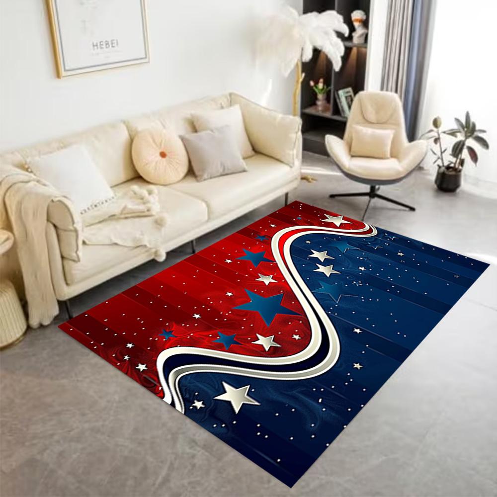 1pc Home Carpet Stars Stripes Non-Slip Office rug