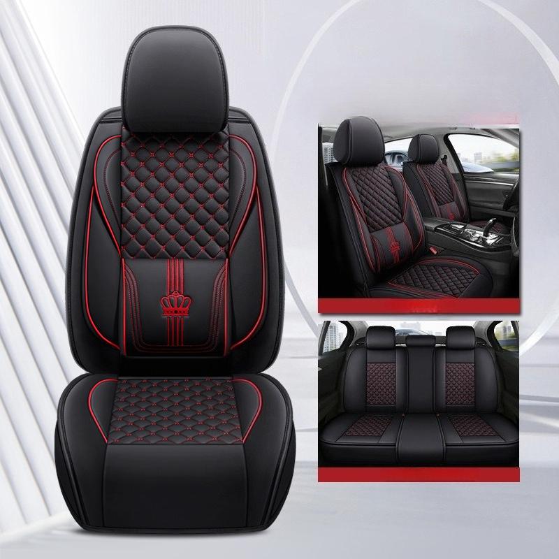 All-Season Universal Car Seat Cushion, Full-Coverage Car Seat Cover, Wear-Resistant Faux Leather Car Seat Cover, 5-Seater Car Cushion
