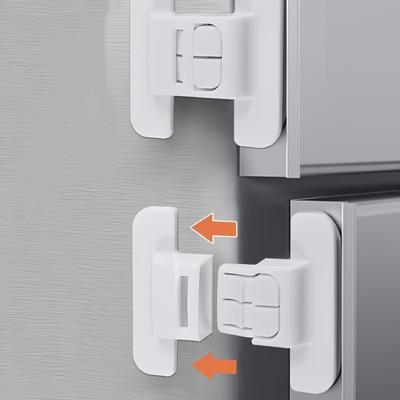 2pcs Refrigerator Anti Opening Lock, Self-adhesive Drawer Lock To Prevent Sudden Opening, Drawer Cabinet Door Lock