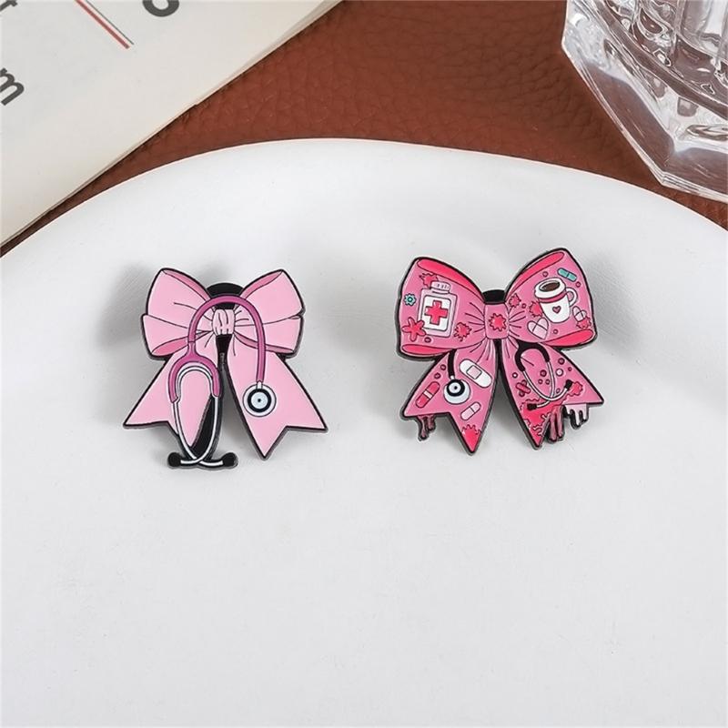 Charming Nurse Doctor Badge Pin Cartoon Wellness Tool Design Strong Metal Brooch Accessory For Uniforms Apparel