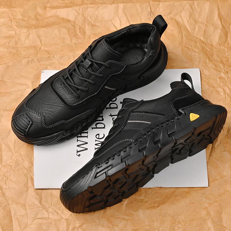 Fashion Men's Leather Casual Sneakers Outdoor Shoes