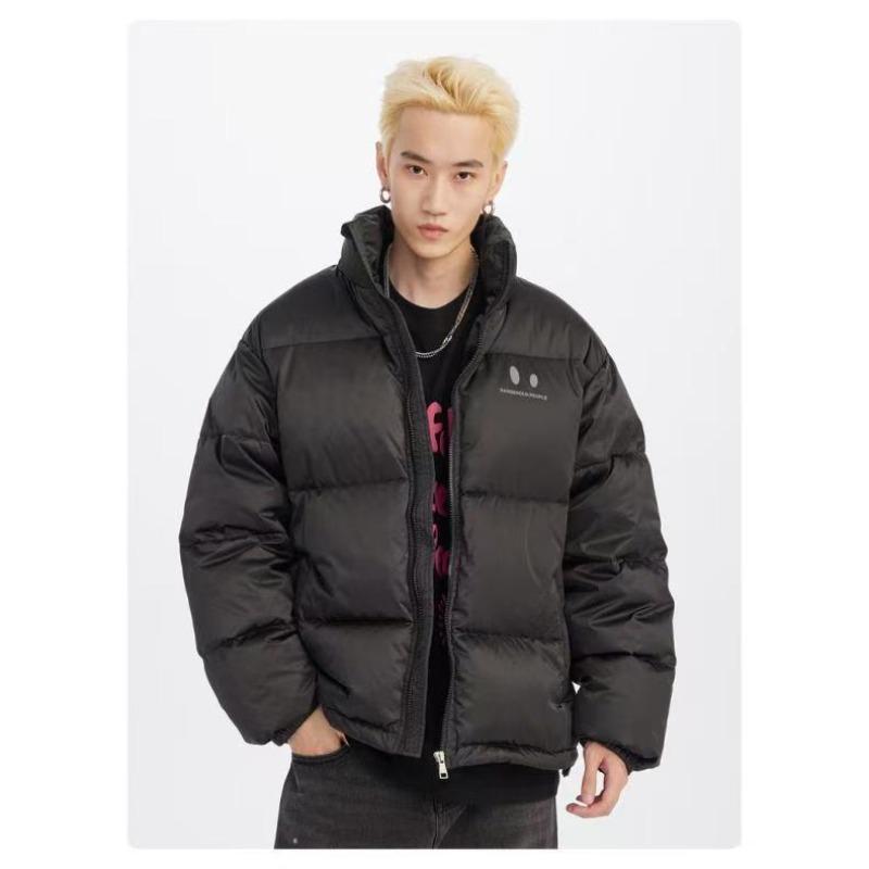 Down Jacket Women's Short Winter New Medium Small Loose Thickened Couple Coat Men and Women