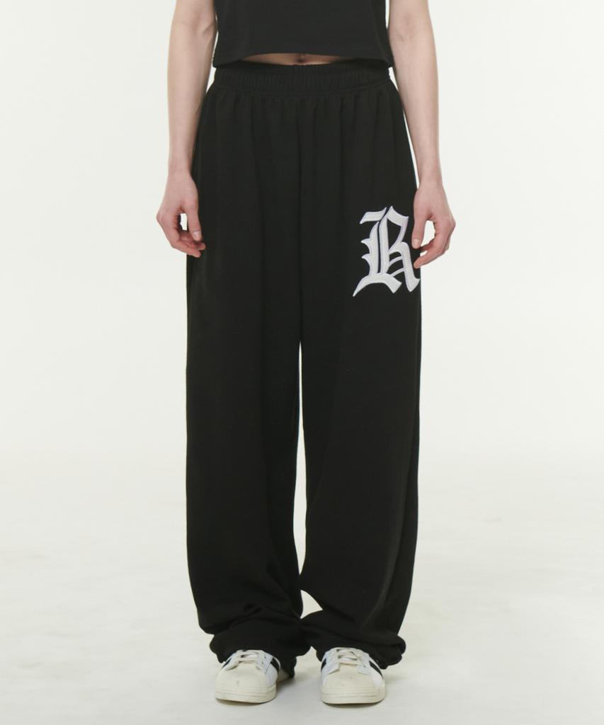 TAKEASY Women'S R Logo Wide Pants (Black)