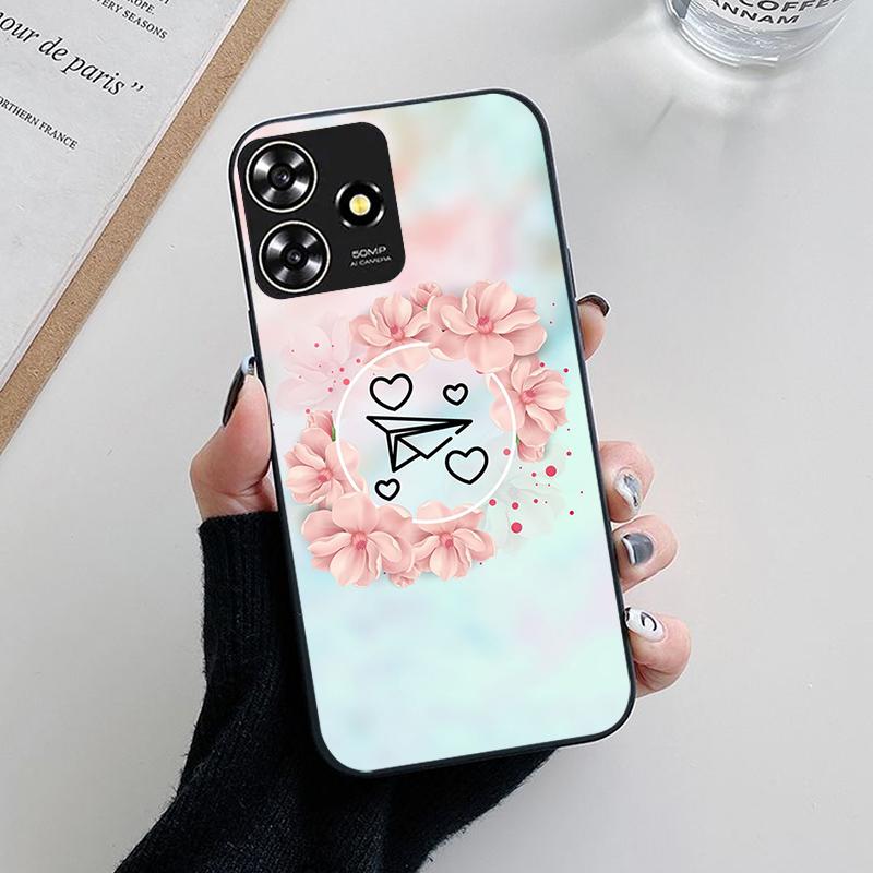 Pre ZTE Blade V50 Dizajnové puzdro Kvetinové maľované silikónové puzdrá Pre ZTE Blade A73 4G / V50 Smart Axon 50 Lite Puzdro TPU kryt Fundas