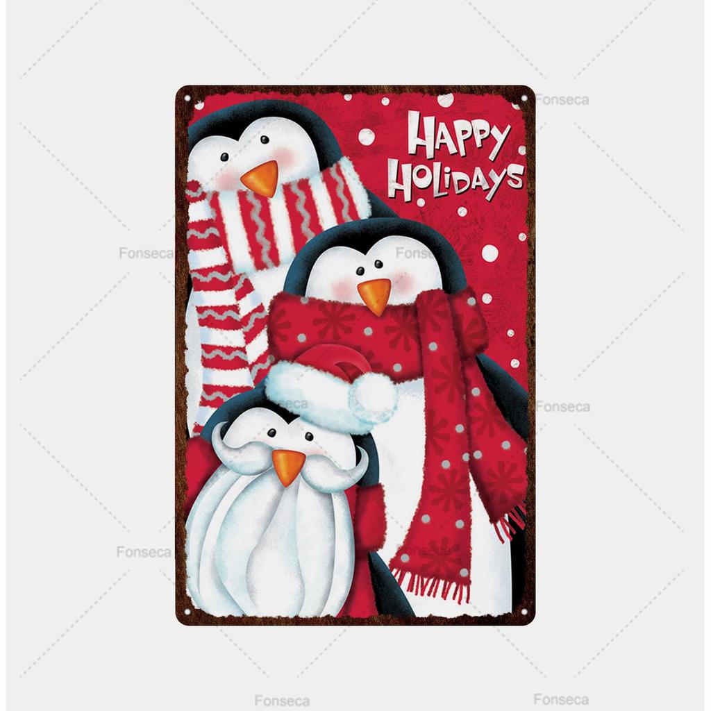 Santa Claus Snow View Metal Sign Vintage Tin Sign Metal Vintage Bar Vintage Wall Decoration Bar Club Metal Poster