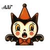 Atmospheric Retro Interior Ornaments Halloween Wooden Ornaments, Distressed Pumpkin/Cat Decorations, Desktop & Wall Unique Handcrafted Wood Decors for