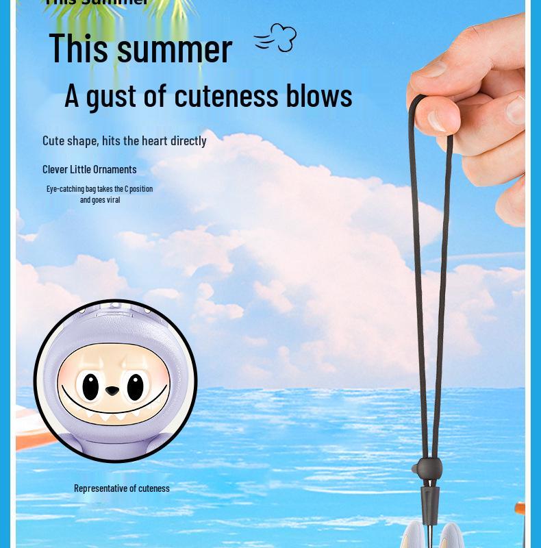 Popular Three-Speed Night Light Mini Neck Fan with Pull-out Flip Design for Outdoor Use