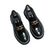 Scarpe di lusso in pelle di alta gamma, senso di alta gamma nel Regno Unito, casual rialzate con suola spessa lucida
