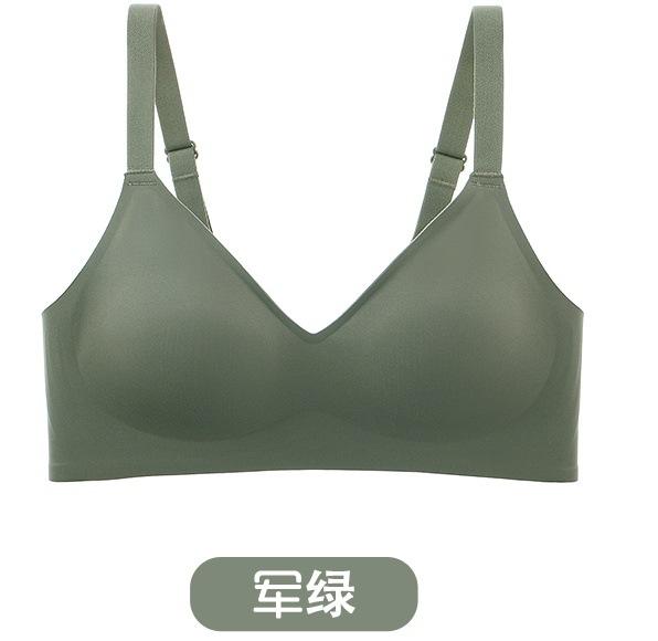 

Jelly glue new product seamless smooth women gather comfortable breathable sticker bra removable insert XXL/40 армія зелений колір