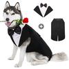 Pet Dog Clothes Fashion Party Show Formal Suit Tie Bow Shirt Wedding Tuxedo Halloween Dress for Small Large Dog Clothes Supplies