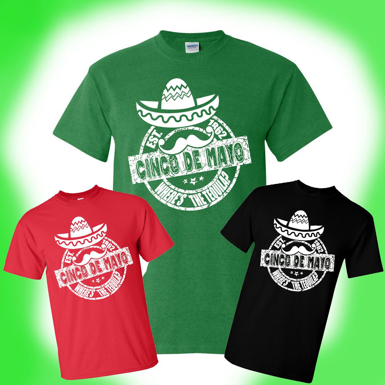 Cinco De Mayo T-shirt Where The Tequila Funny Drinking Tee Unisex XXXXL