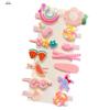 14PCS Girls Sweet Hair Clip Rainbow Fruit Cute Cartoon Hair Bands Lovely Hair Accessories Headwear Hairpins Headdress Barrettes