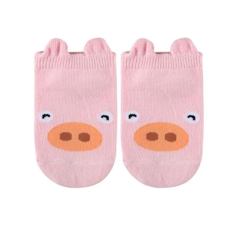 Cotton Toddler Baby Boys Girls Socks Non Slip Cartoon Animal 3D Design Casual Kids Floor Socks For Girls Boys 0-3Years