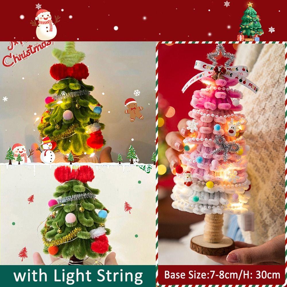 Ins 3D Xmas Tree DIY Set Handmade DIY 3d Xmas Tree Toy Parents- Campaign Christmas Party Decor Xmas Tree Set