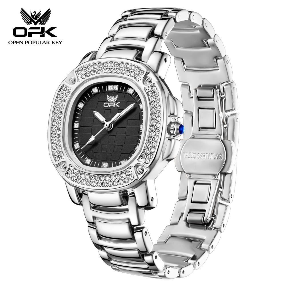 OPK 6084 Woman Watch Elegant Luxury Diamond Bezel Original Quartz Ladies Watch Fashion Waterproof Elegant Wrist Watch For Women