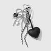 Luxury Charm Tassel Love Heart Bag Pendant Handmade Creative Bowknot Hangbag Backpack Hanging Cute Glossy Bag Accessories AVE