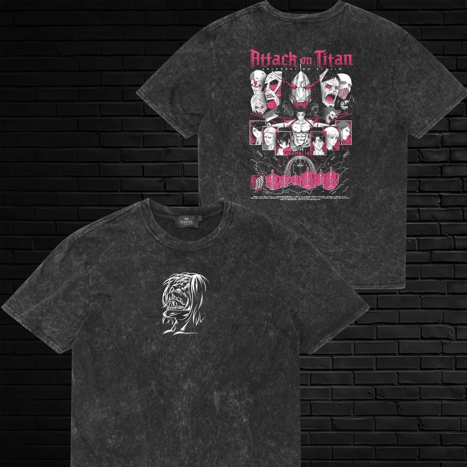 

Eren Yeager The Rumbling T-Shirt Graphic Tee Mens Unisex Cotton Streetwear 4XL