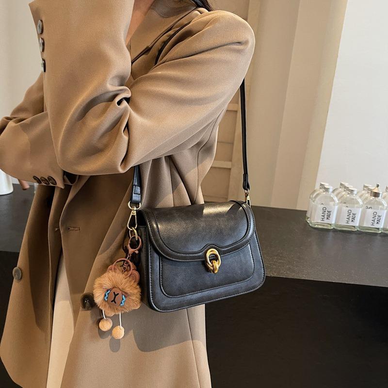 Popular Small Square Bag Women's Autumn and Winter New Retro Fashion Niche Shoulder Messenger Bag