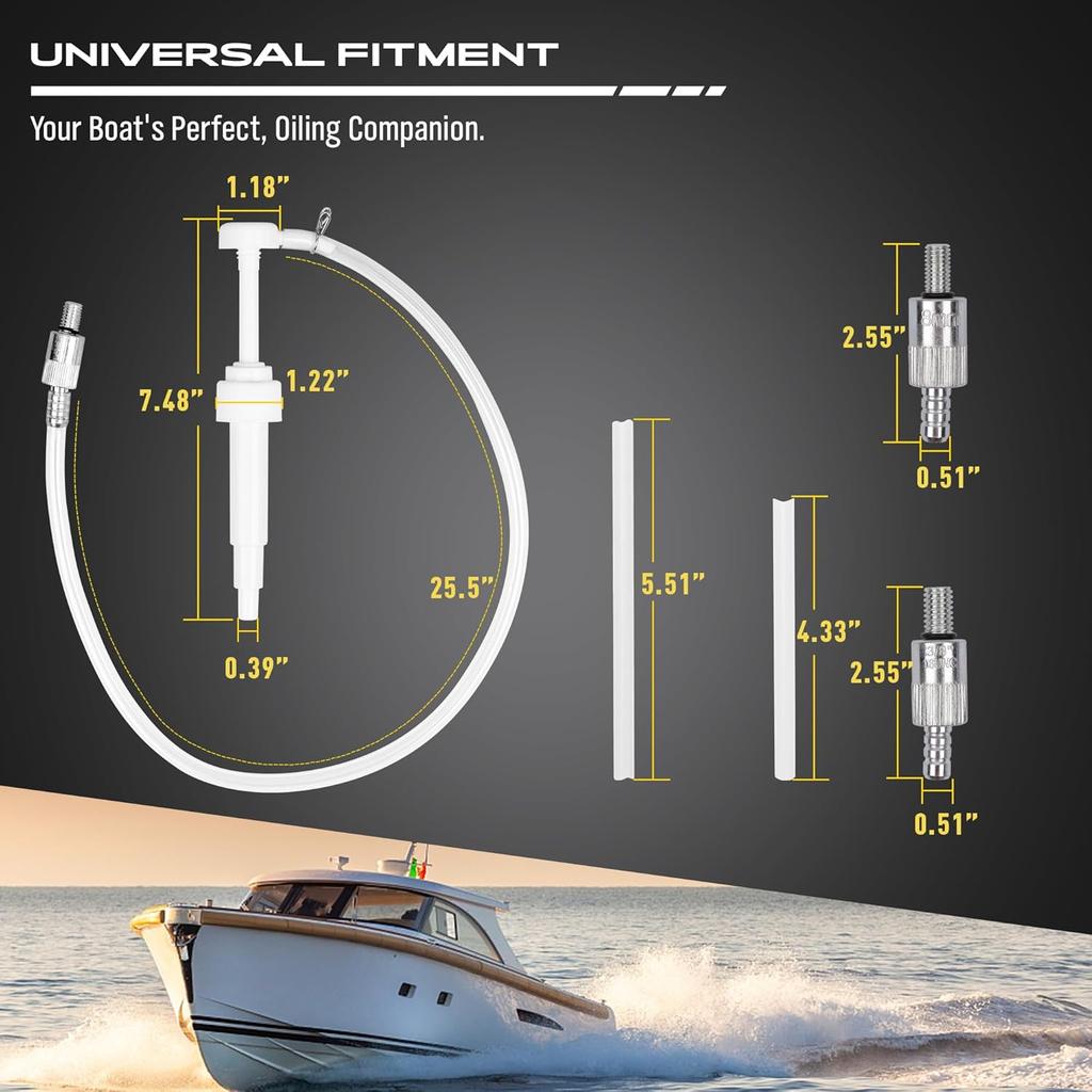 Lower Unit Gear Oil Pump: Transmission Fluid Transfer Extractor Kit Marine Boat Engine Motor Automotive Car Change Can Bottle Filler Differential
