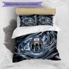 Juventus FC Pattern Printed 3PCS Bedding Set Soft Skin-Friendly Washable Duvet Cover & Pillowcases Set All Season Bedroom