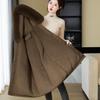 Cotton-padded Jacket Women's Middle School Long New Winter Clothes Artificial Wool Cotton-padded Coat Loose Thickening Pie To Overcome The Coat