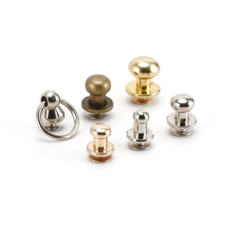 Monk's Head Silver Metal Pacifier Stud Luggage Accessory with Ring Buckle and Leather Multi-Spec Ornaments