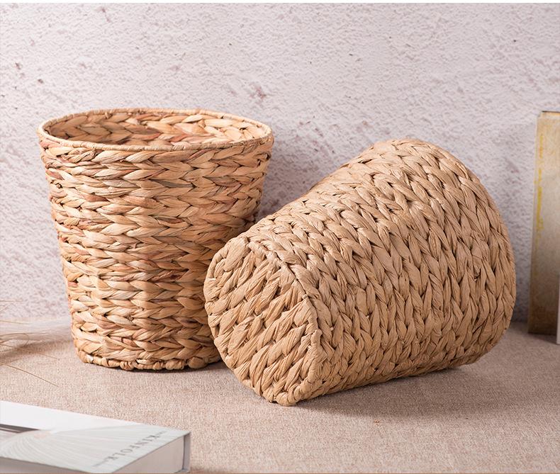 Handmade Woven Rope Storage Basket Flower Pot Planter Basket Laundry Dirty Clothes Storage Potted Garden Plant Flower Holders