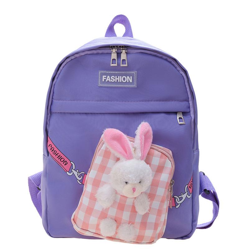 Cute Colorful Bunny Backpack For Kids Stylish Durable Oxford Fabric Preschool Bag