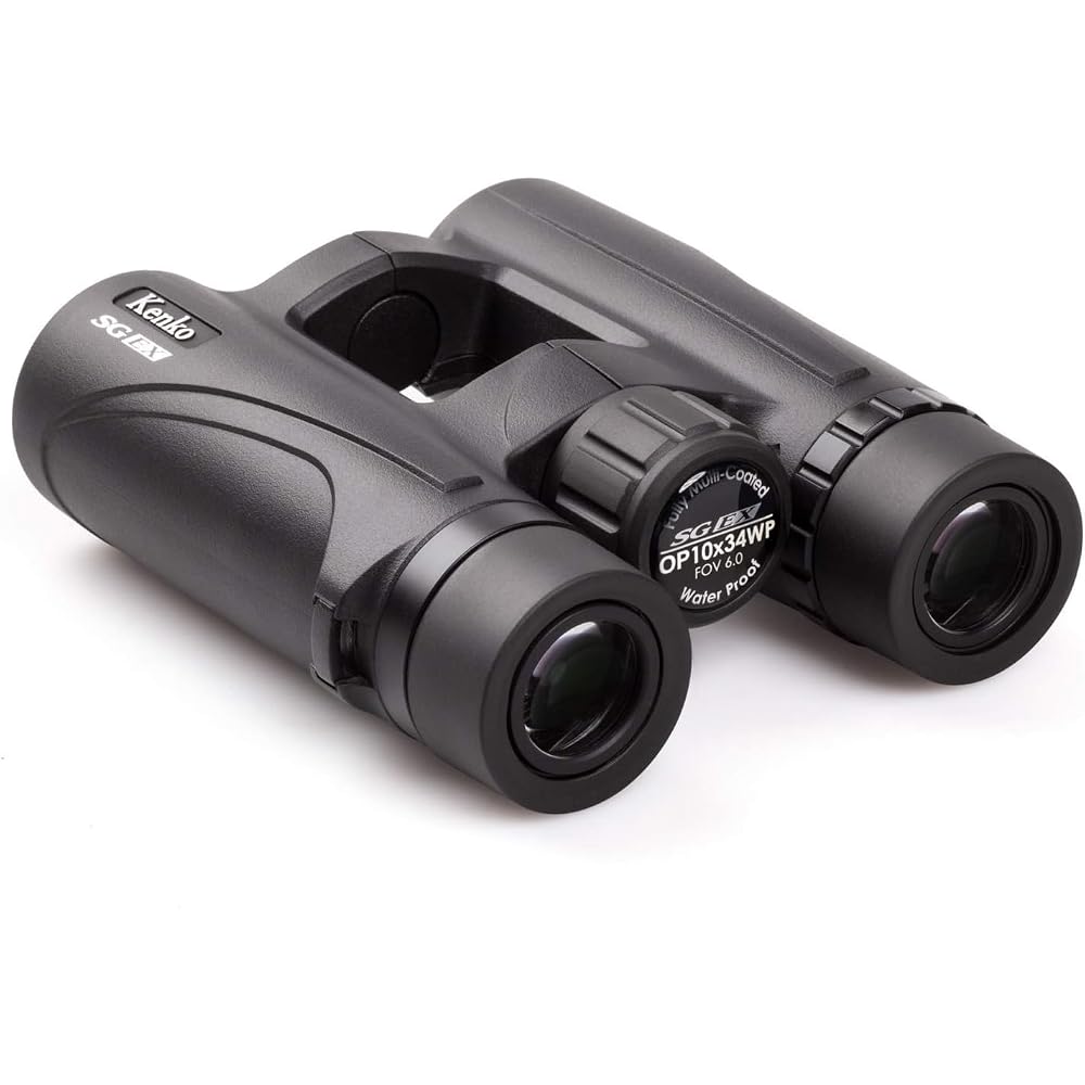 Kenko SGEX OP WP 10x34 Binoculars for Concerts, Roof Prism Type, 10x Magnification, 34mm Aperture, IPX7 Waterproof, Fully Multi-Coated, 022108