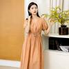 Summer Waist Slimming Dress with Elegant Temperament, Women's Mid Length Skirt